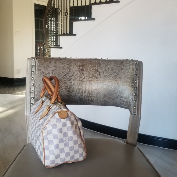 Extra pictures Auth Louis Vuitton Speedy Azur 25 - Picture 5 of 13
